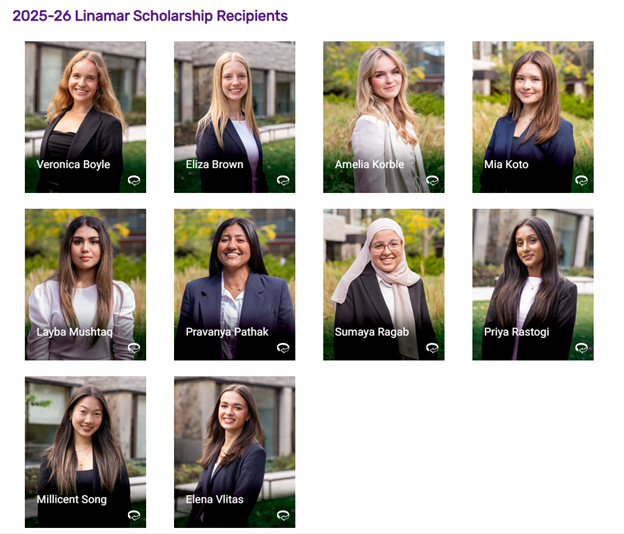 2025-26 linamar scholarship recipients